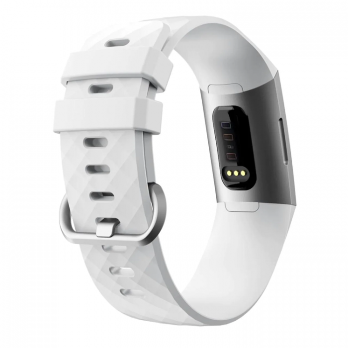 A-One Brand - Fitbit Charge 4/3 Armband Silikon - Vit