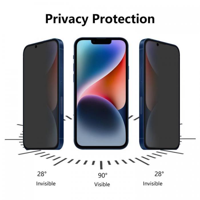 A-One Brand - [2-PACK] Privacy iPhone 14 Plus Hrdat Glas Skrmskydd