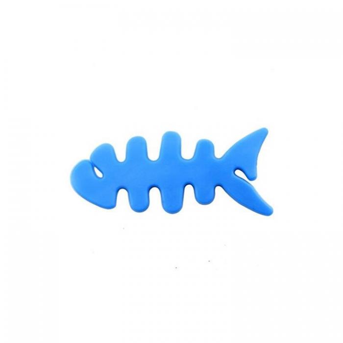A-One Brand - Kabelhllare fr Hrlurar Fish-shaped - Bl