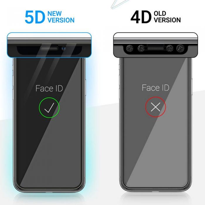 UTGATT1 - 5D Full Glue Hrdat Glas till iPhone 12 Mini Svart