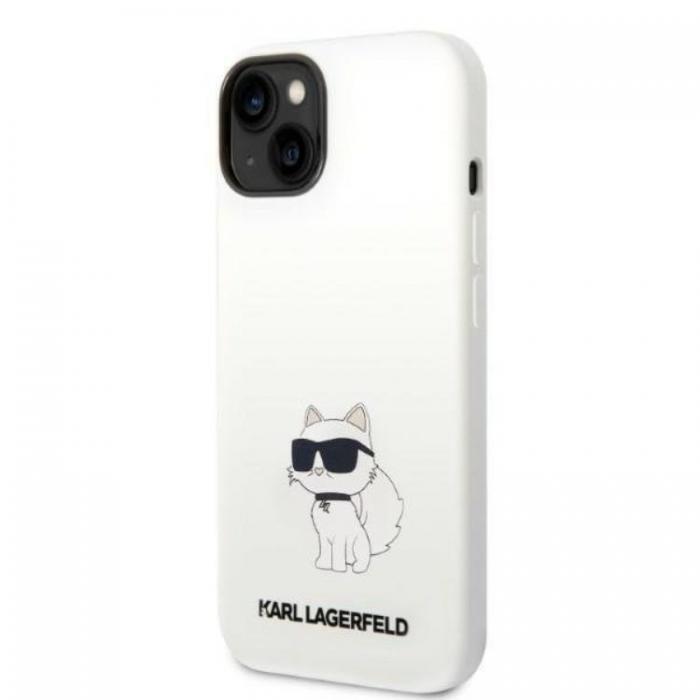 KARL LAGERFELD - Karl Lagerfeld Magsafe iPhone 14 Skal Choupette Silicone - Vit