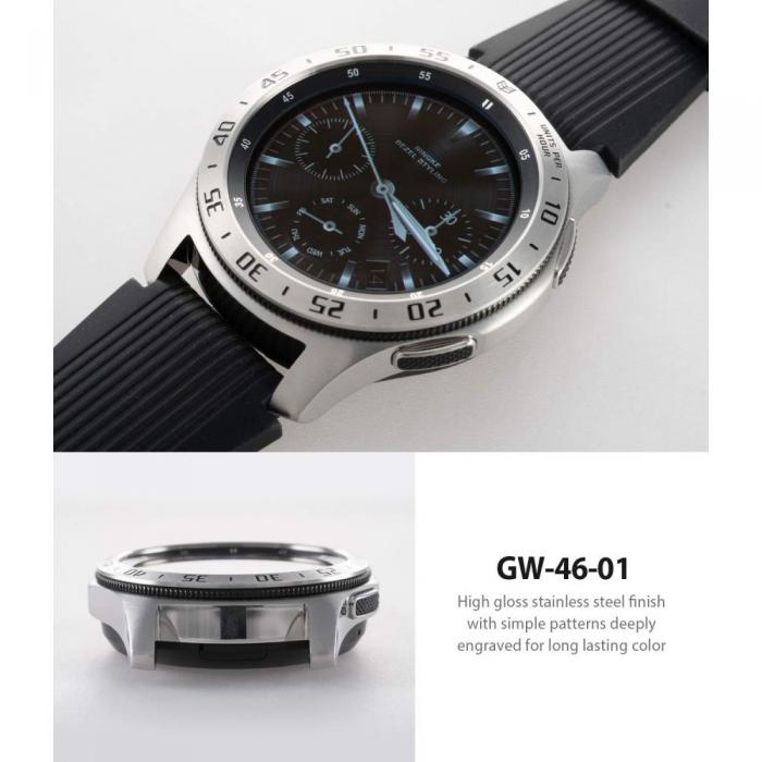 UTGATT5 - RINGKE Bezel Styling Galaxy Watch 46Mm Rostfritt Silver