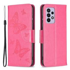 A-One Brand - Butterfly Imprinted Plånboksfodral Galaxy A33 5G - Magenta