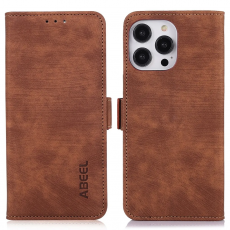 ABEEL - ABEEL iPhone 15 Pro Plånboksfodral - Brun
