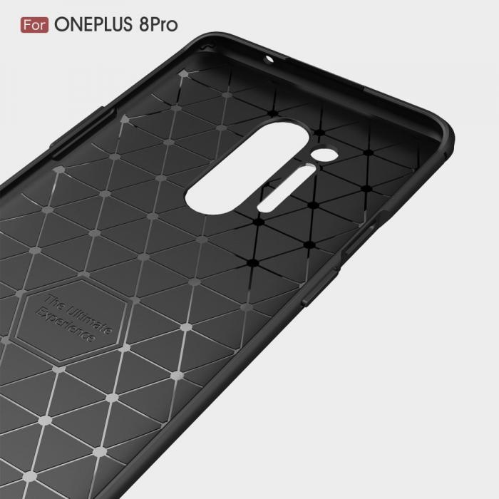 A-One Brand - Carbon Fibre Skal OnePlus 8 Pro - Bl