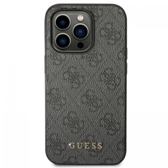 Guess - Guess iPhone 14 Pro Mobilskal 4G Metal Gold Logo - Gr