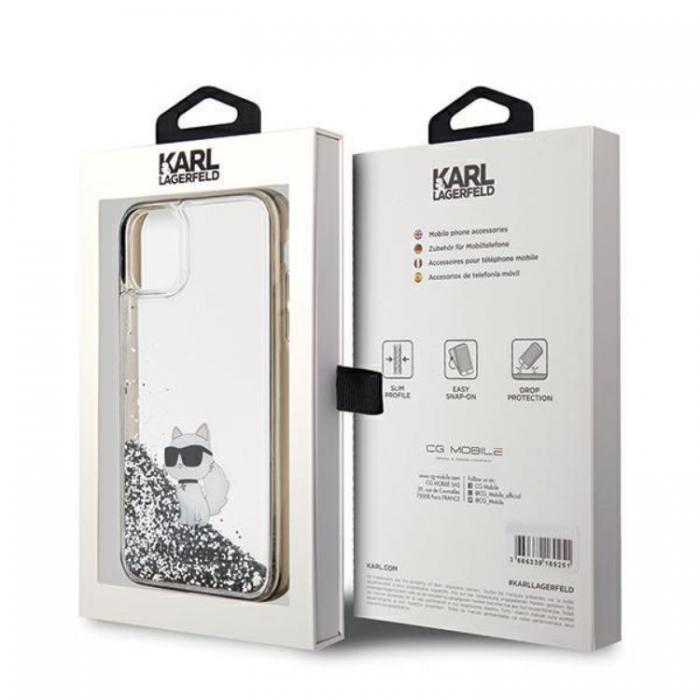 KARL LAGERFELD - KARL LAGERFELD iPhone 11/XR Mobilskal Liquid Glitter Choupette