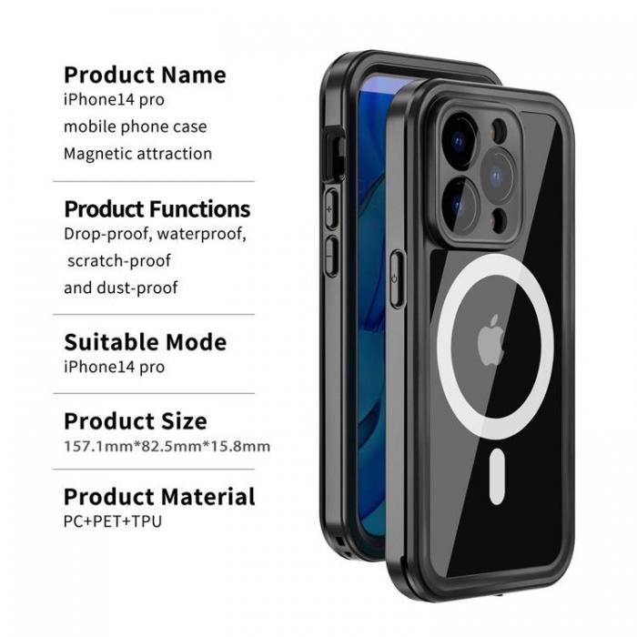 A-One Brand - Redpepper Vattenttt Magsafe Skal iPhone 14 Pro - Svart