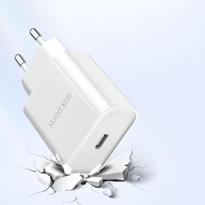 Dux Ducis - Dux Ducis Fast Vggladdare USB-C 20 W - Vit
