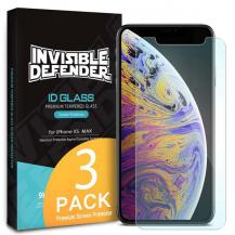 Rearth - 3 X Ringke Invisible Defender Tempered Glass till iPhone XS Max