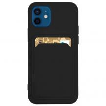 Ruhtel - Silicone Korthållare Skal iPhone 13 Pro - Svart