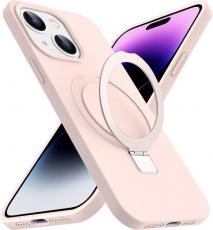 A-One Brand - iPhone 15 Plus Mobilskal Magsafe Liquid Silikon - Rosa