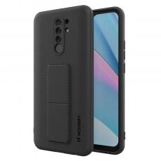 Wozinsky - Wozinsky Xiaomi Redmi 9 Skal Kickstand Silikon - Svart