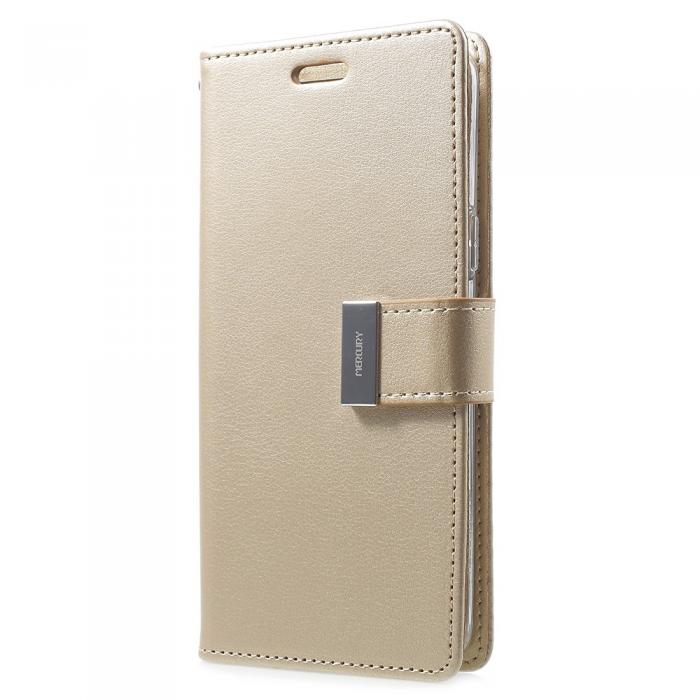 UTGATT4 - Mercury Rich Diary Plnboksfodral till Samsung Galaxy S9 - Gold