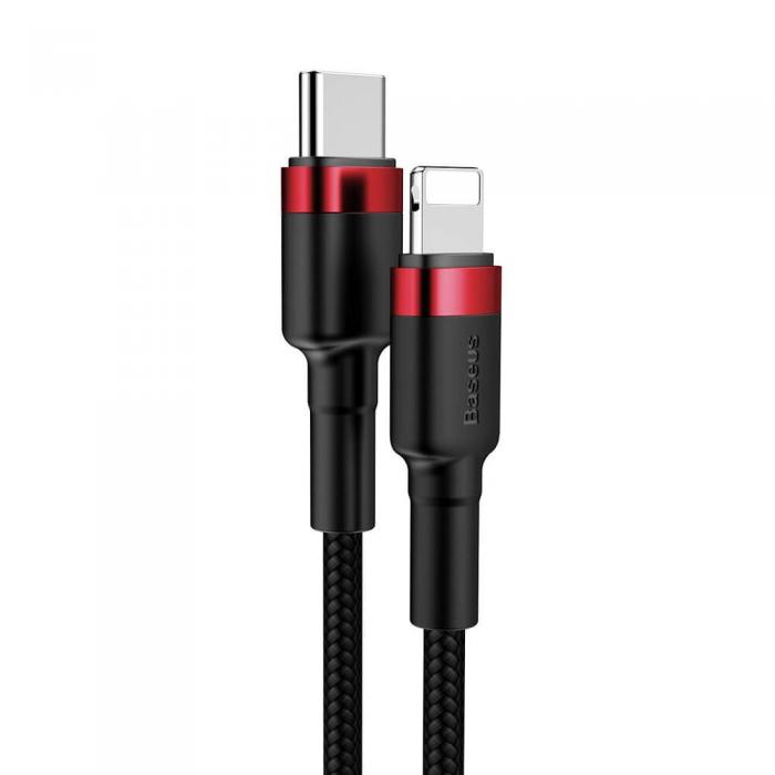 UTGATT5 - Baseus Cafule kabel USB Type C PD/lightning 18W 1m Svart-Rd