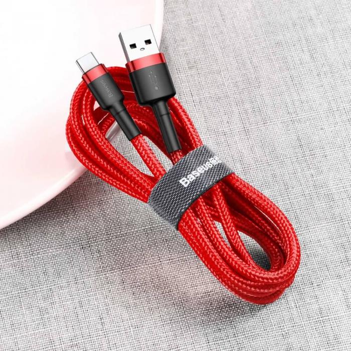 BASEUS - Baseus Cafule USB-C till USB-A kabel QC 3.0 3A 1M Rd