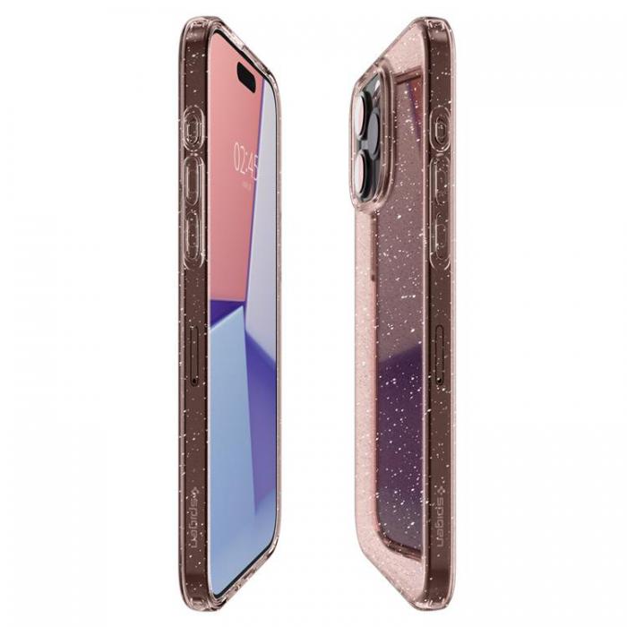 Spigen - Spigen iPhone 15 Pro Mobilskal Liquid Crystal - Rosa