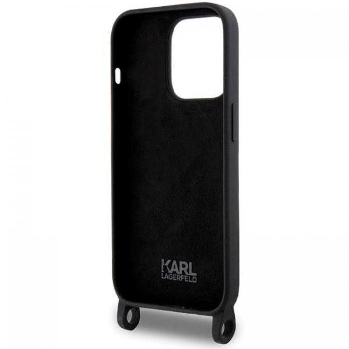 KARL LAGERFELD - Karl Lagerfeld iPhone 15 Mobilskal Crossbody Silikon Ikonik