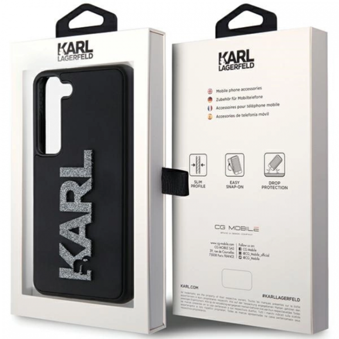 KARL LAGERFELD - Karl Lagerfeld Galaxy S23 Plus Mobilskal 3D Rubber Glitter Logo
