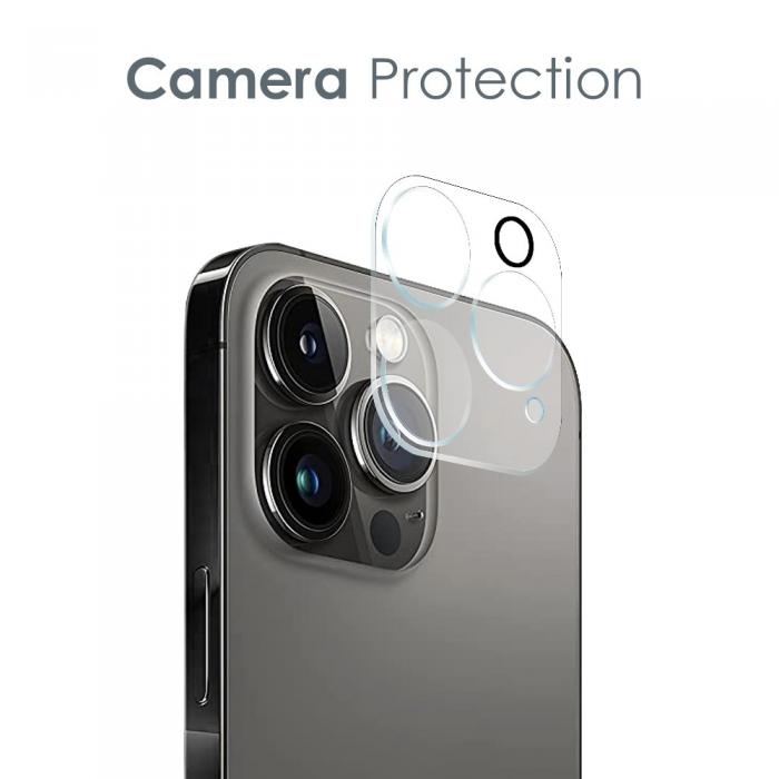 A-One Brand - [2-PACK] Skrmskydd iPhone 14 Pro Kameralinsskydd i Hrdat glas Clear