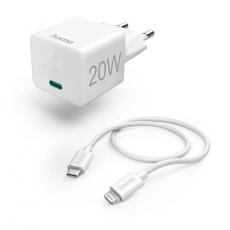 Hama - Hama Snabb Väggladdare USB-C 220V USB-C/Lightning Kabel 1m