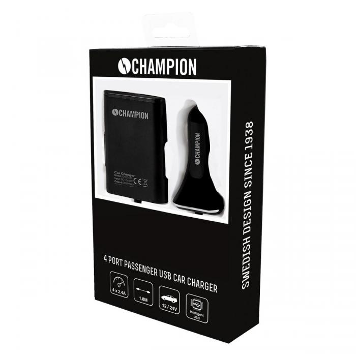 UTGATT5 - Champion USB billaddare 4-Port 9,6A
