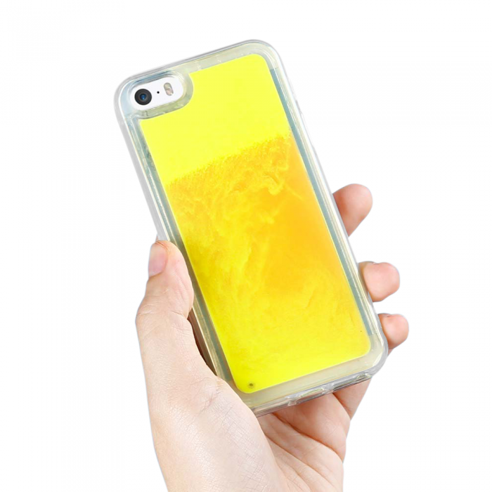 A-One Brand - Liquid Neon Sand skal till iPhone 5/5s/SE - Orange