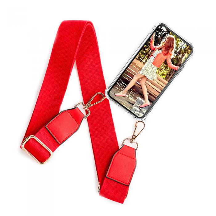 UTGATT1 - Boom iPhone 13 Mini skal med mobilhalsband- Belt Red