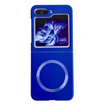 A-One Brand - Galaxy Z Flip 5 Mobilskal Magsafe Skinn-Touch - Mörkblå