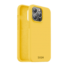 SiGN - SiGN iPhone 15 Pro Mobilskal Liquid Silikon - Gul
