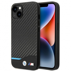 BMW - BMW iPhone 14 Plus Skal Läder Carbon - Svart