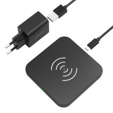 Choetech - Choetech Qi 10W Trådlös Laddare Väggladdare 18W Micro USB Kabel 1.2m - Svart