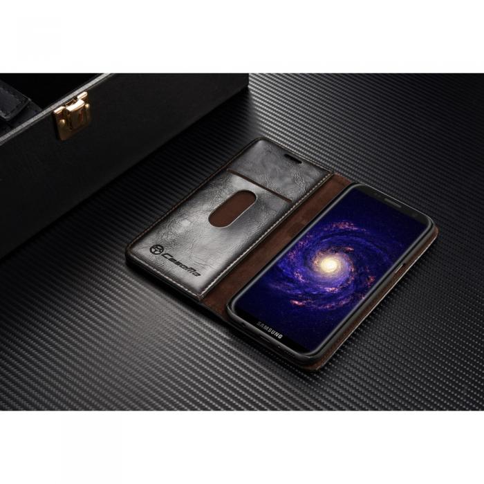 UTGATT5 - Caseme Oil Wax Plnboksfodral Samsung Galaxy S8 Plus - Svart