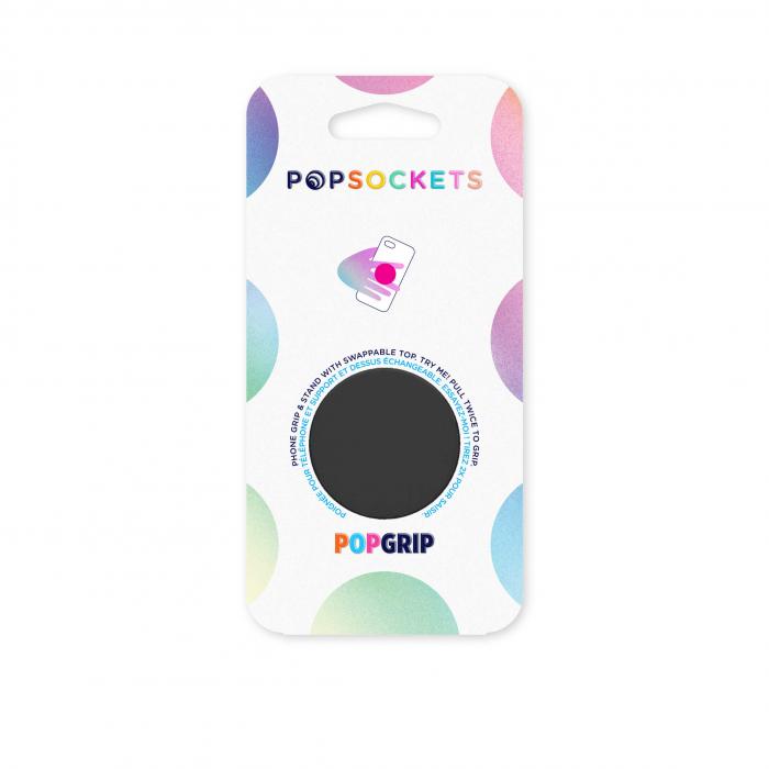 PopSockets - POPSOCKETS Black Avtagbart Grip med Stllfunktion