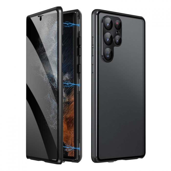 A-One Brand - Galaxy S23 Ultra Mobilskal Privacy Magnetic - Svart