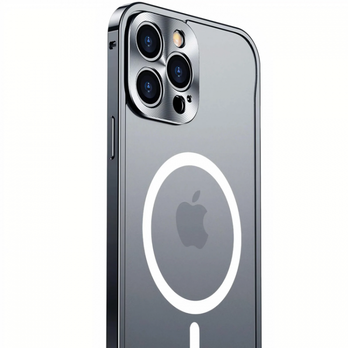 A-One Brand - iPhone 14 Plus Skal Magsafe Metall Frame - Svart