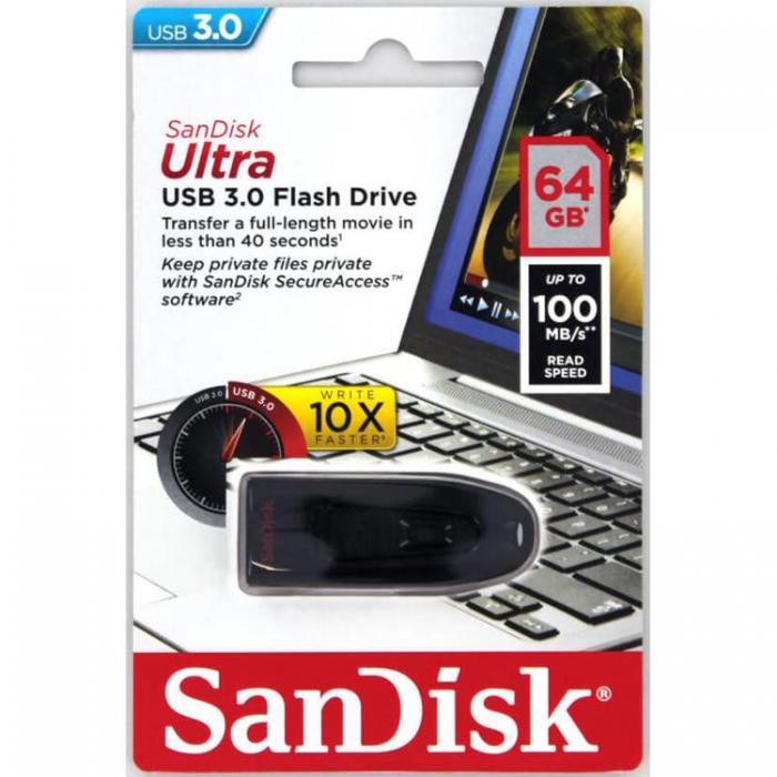 UTGATT1 - SANDISK USB-minne 3.0 Ultra 64GB 100MB/s