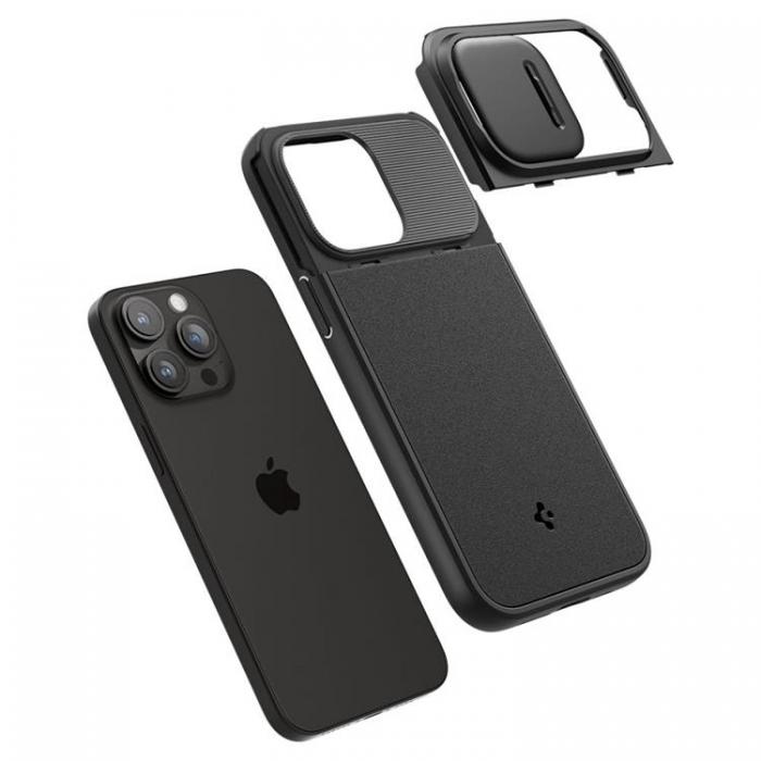 Spigen - Spigen iPhone 15 Pro Max Mobilskal Magsafe Optik Armor - Svart