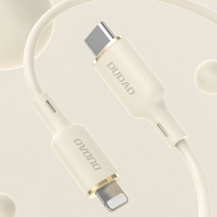 Dudao - Dudao 3in1 USB-C Till USB-C/Lightning 1.2m - Beige
