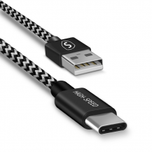 SiGN&#8233;SiGN Skin USB-C-kabel 2.1A 3 m - Svart/Vit&#8233;