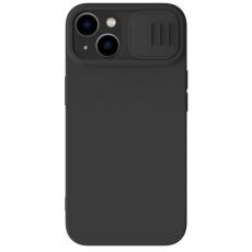 Nillkin - Nillkin iPhone 15 Plus Mobilskal CamShield Silky Silikon - Svart