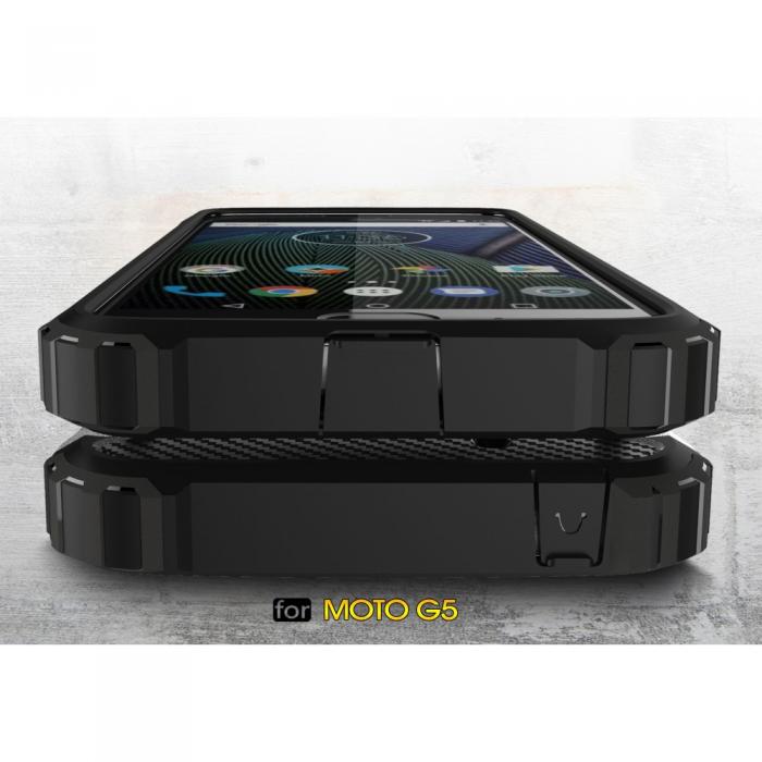A-One Brand - Hybrid Armor Mobilskal till Motorola Moto G5 Plus - Svart