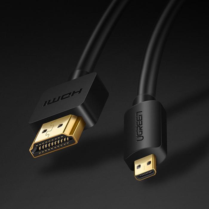 Ugreen - Ugreen HDMI micro HDMI Kabel 19 pin 2.0v 4K 60Hz 1,5m Svart