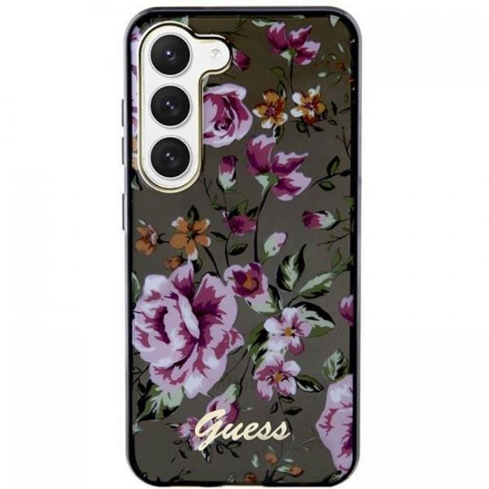 Guess - Guess Galaxy S23 Plus Mobilskal Flower Collection - Svart