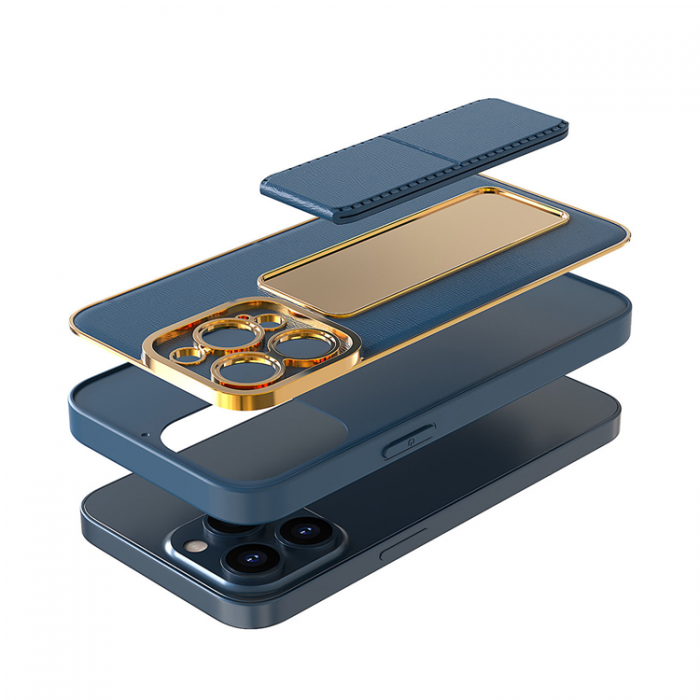 OEM - iPhone 12 Pro Skal Kickstand - Bl