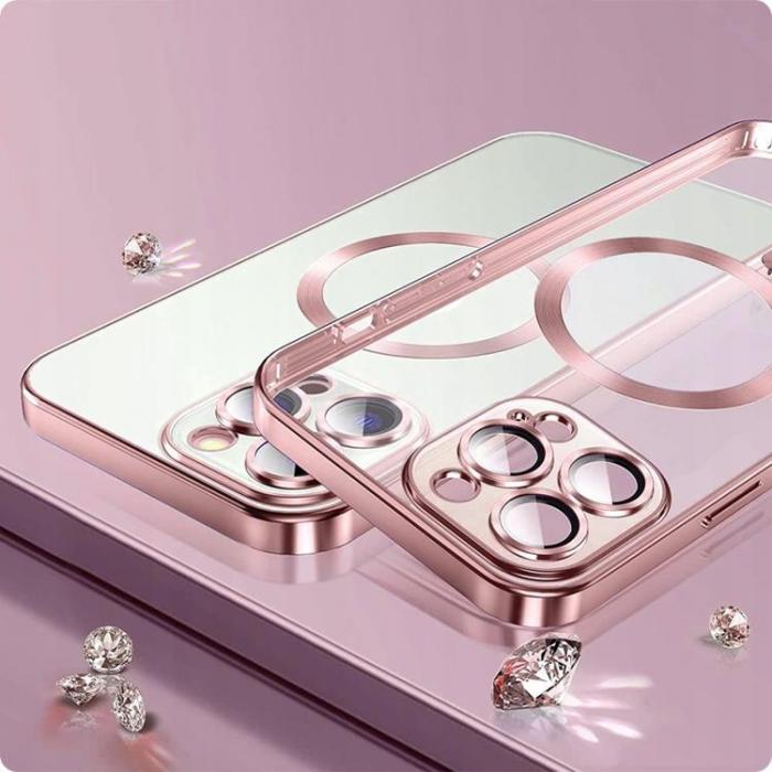 Tech-Protect - Tech-Protect iPhone 15 Mobilskal Magsafe Magshine - Guld