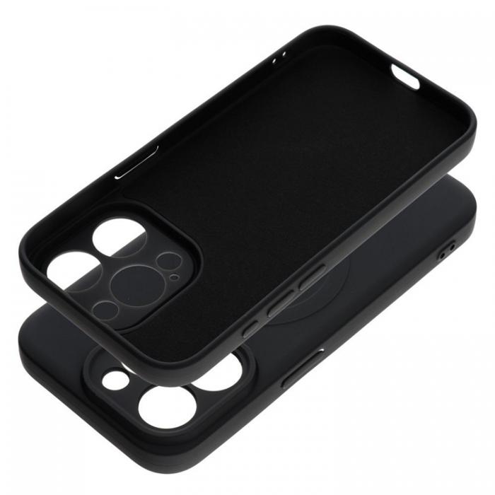 A-One Brand - iPhone 15 Pro Mobilskal Magsafe Silikon - Svart