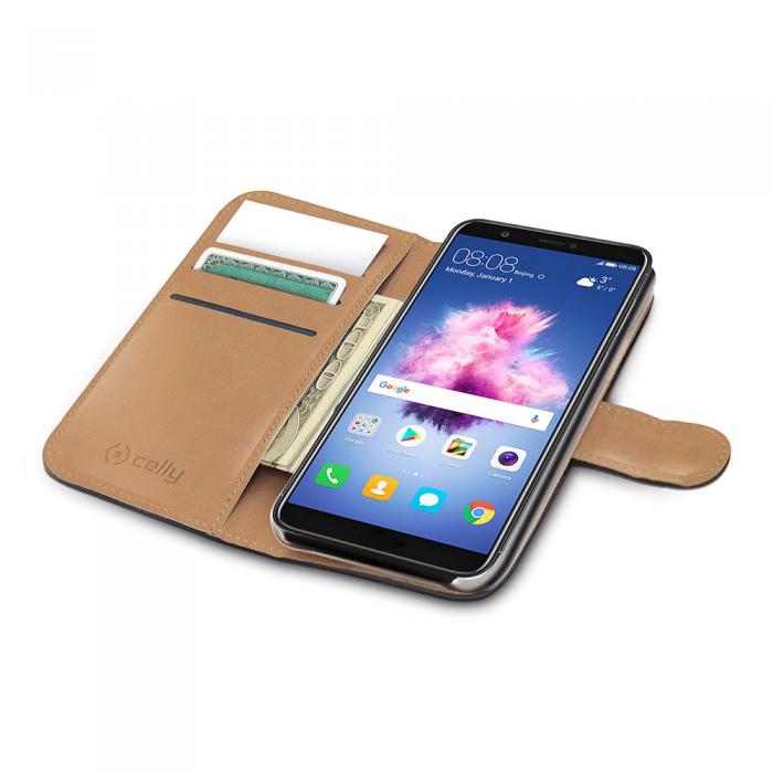 UTGATT4 - Celly Wallet Case Huawei P Smart - Svart