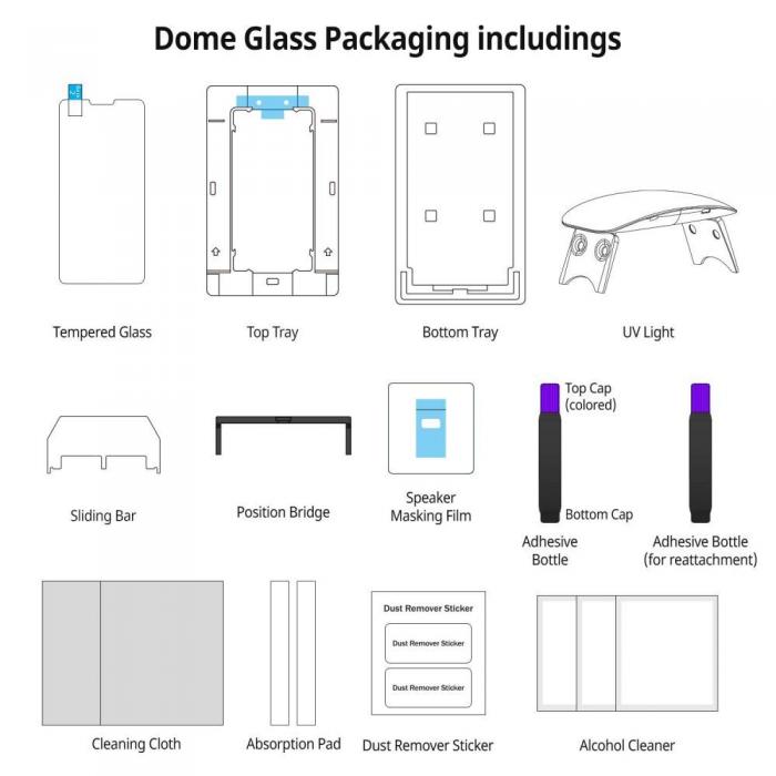 UTGATT5 - Whitestone Tempered Glas Dome Glas iPhone 7/8/SE 2020