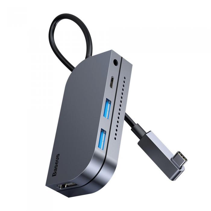 UTGATT4 - Baseus 6in1 USB-C multifunktionel HUB kort lsare Gr